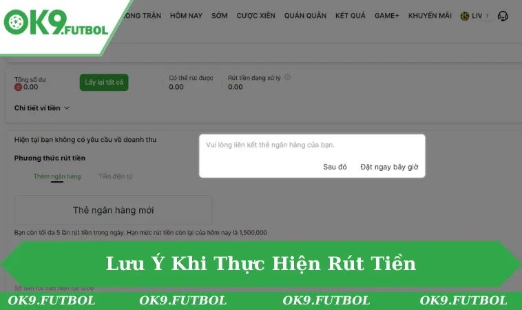 Người chơi cần lưu ý điểm quan trọng mới rút được tiền